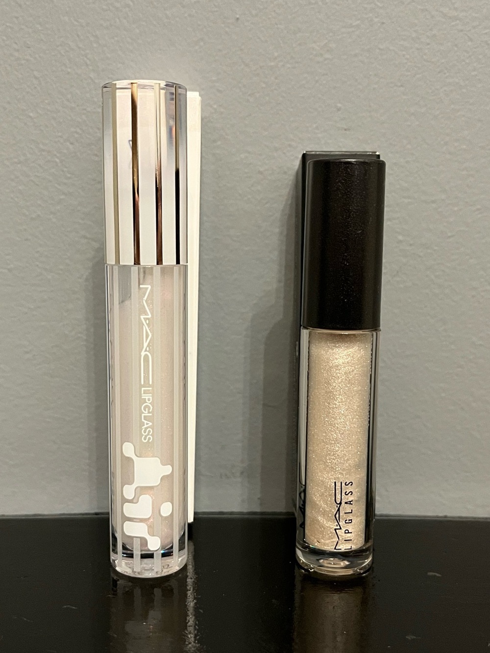 MAC Cosmetics Set of 2 Lipglass in Frosting and Lustrewhite